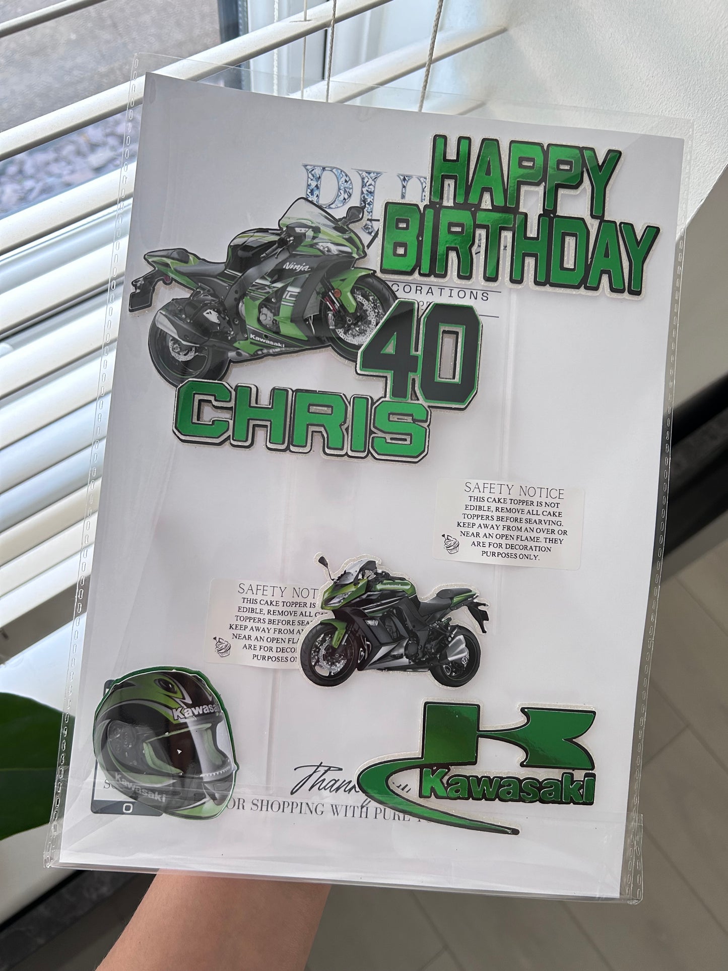 Motorbike Cake Topper