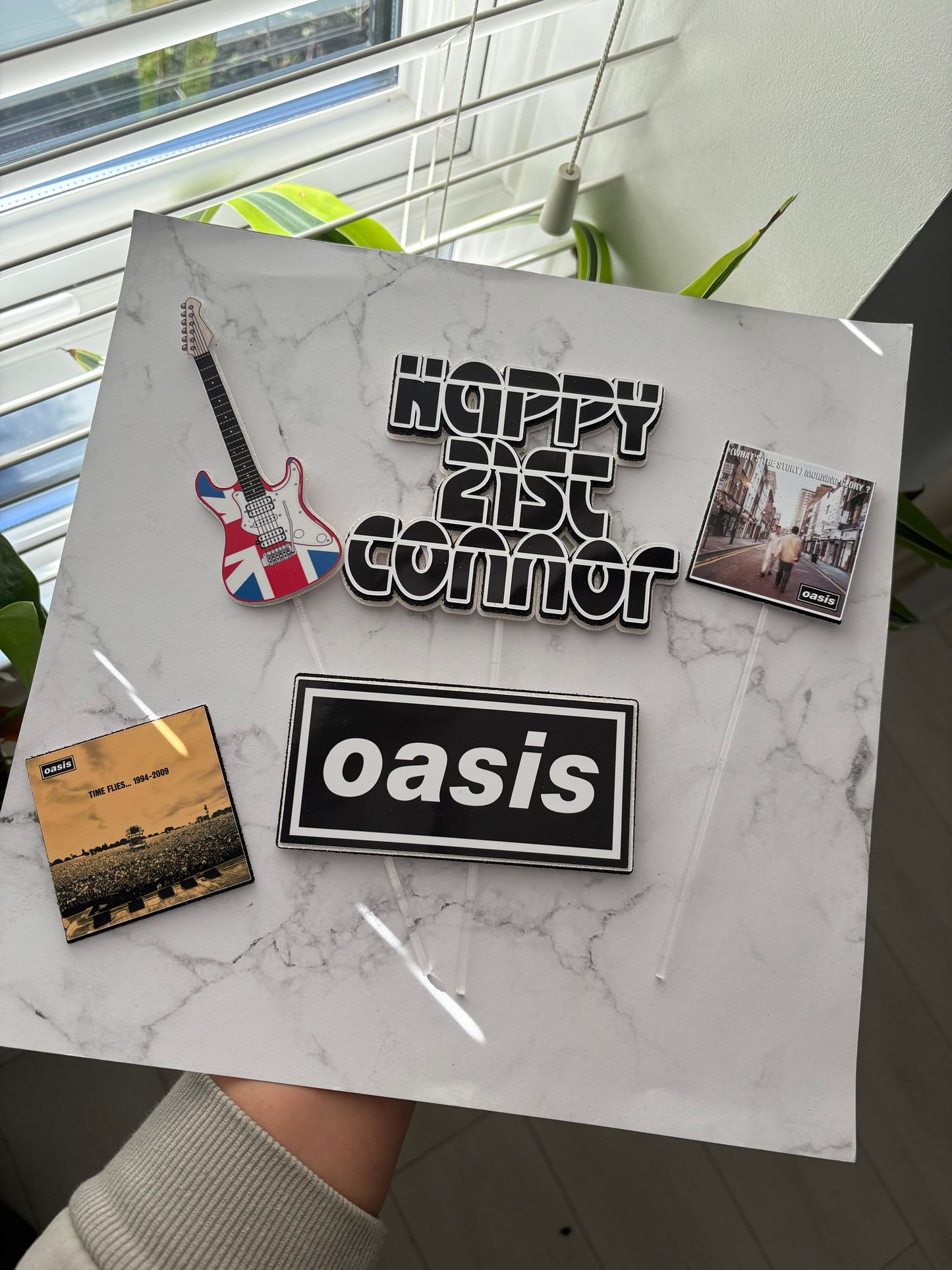 Personalised Oasis Cake Topper, Music Cake Topper, Oasis Cake Decorations, Oasis Party Decorations