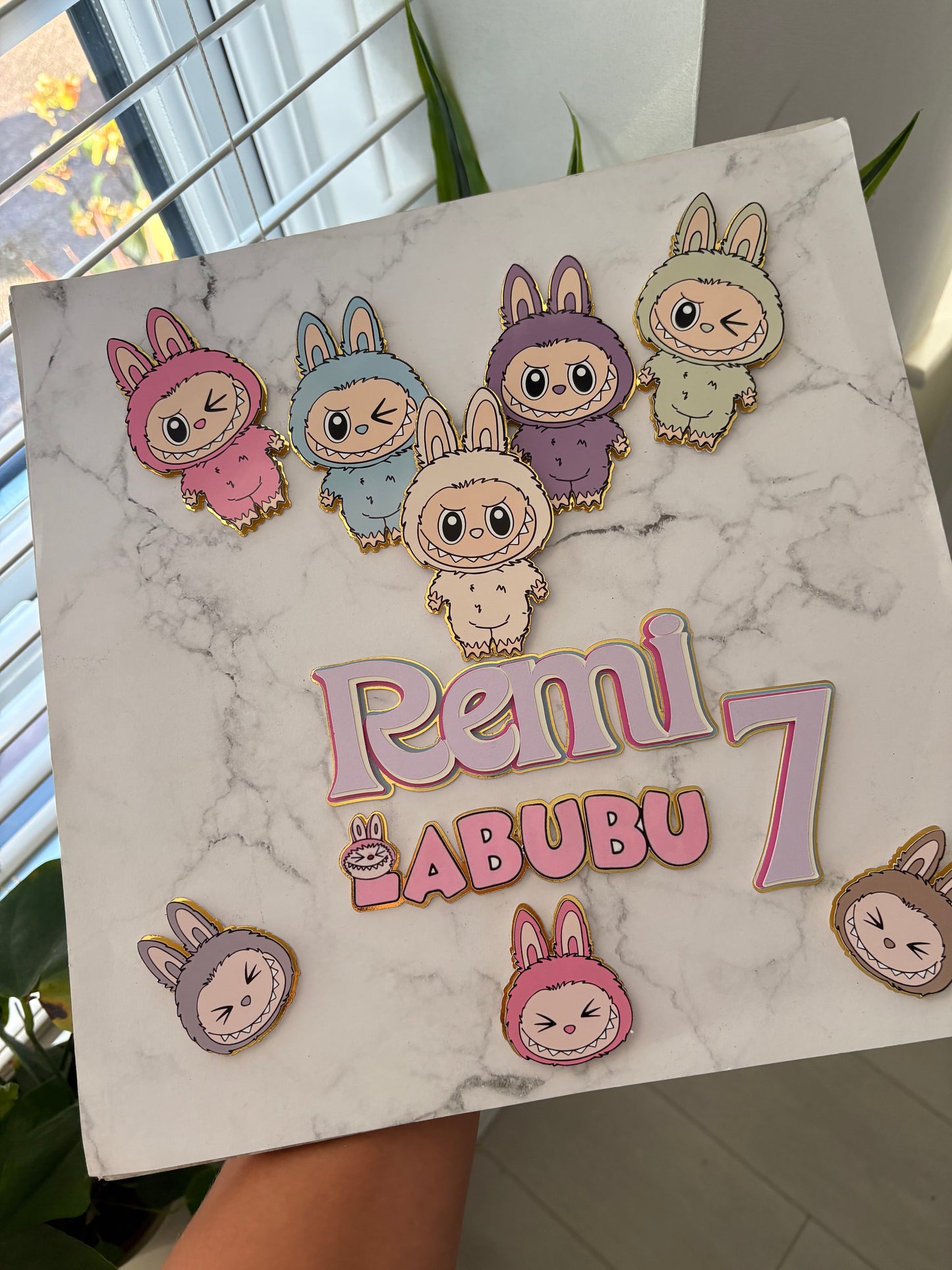 Labbubu Cake Topper – Labubu Figurine Charm for Cake Decorating - Labubu Cake Decorations
