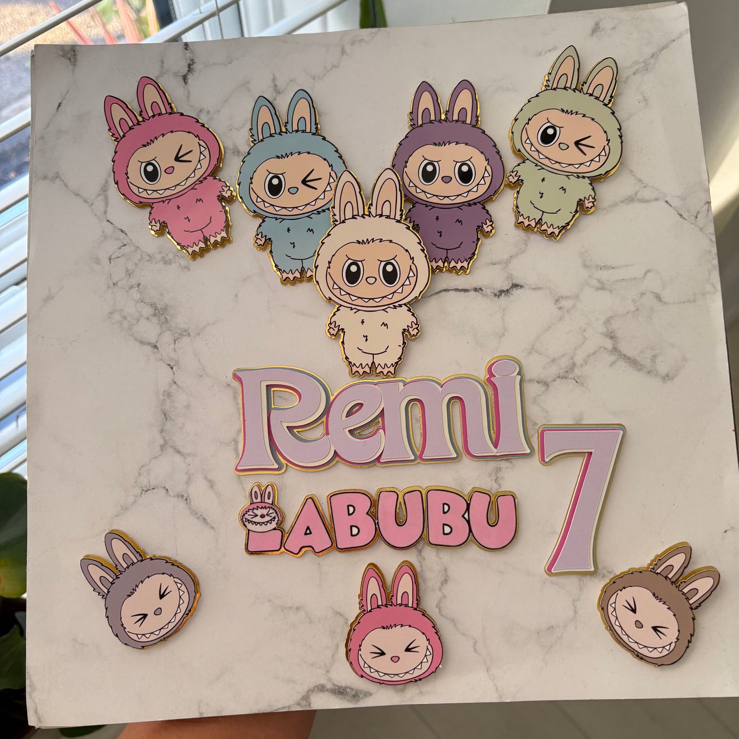 Labbubu Cake Topper – Labubu Figurine Charm for Cake Decorating - Labubu Cake Decorations