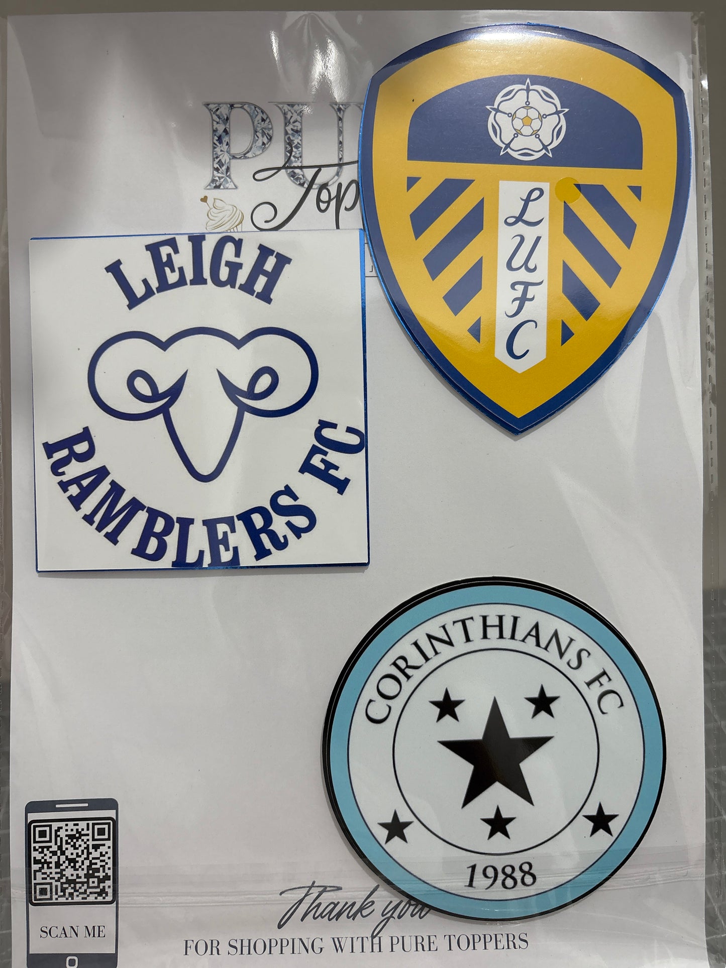 Football Badge Cake Charm, Football Badge Cake Topper, Football Crests Cake Topper
