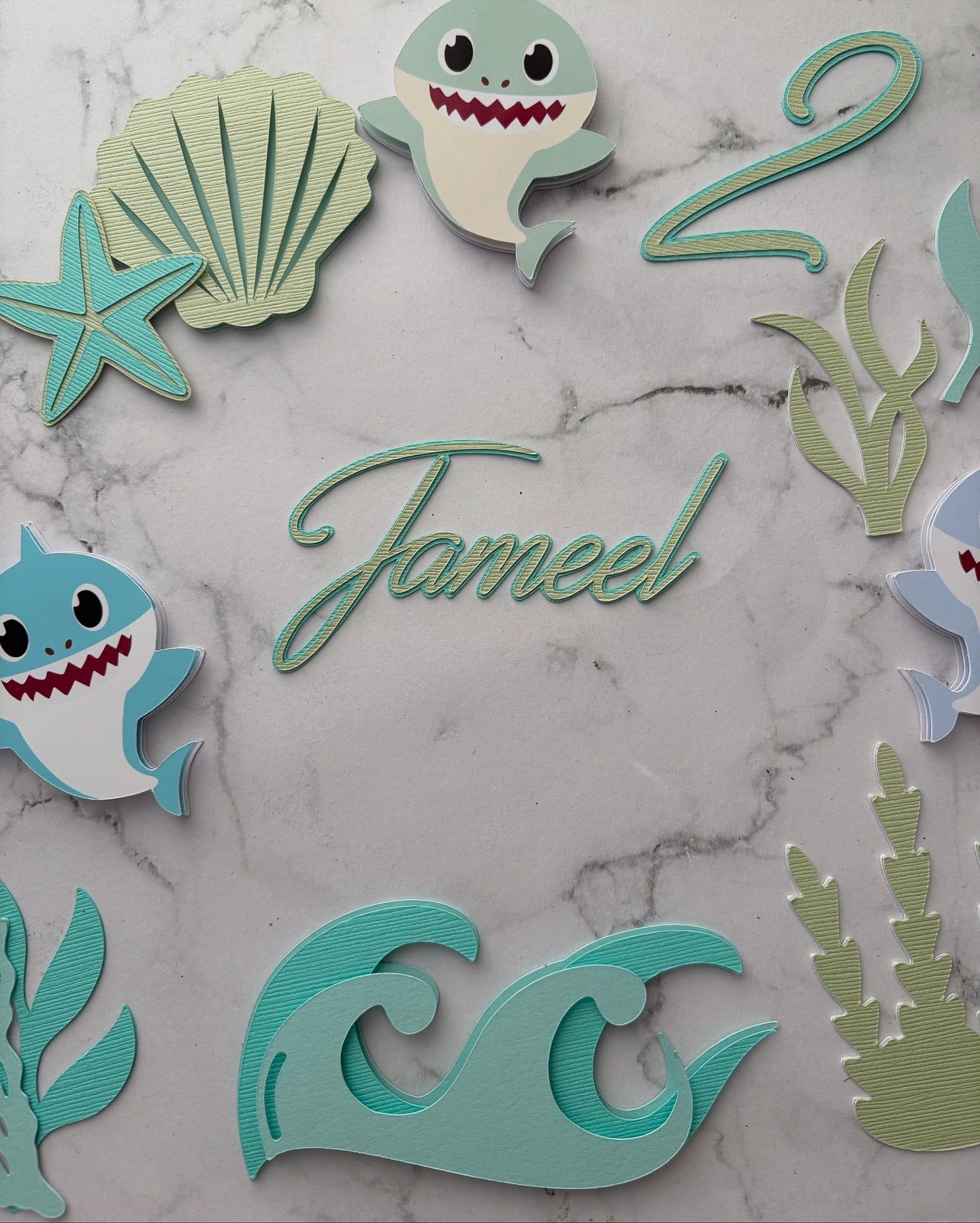 Baby Shark Cake Topper, Baby Shake Cake Decoration, Personalised Baby Shake Cake Topper