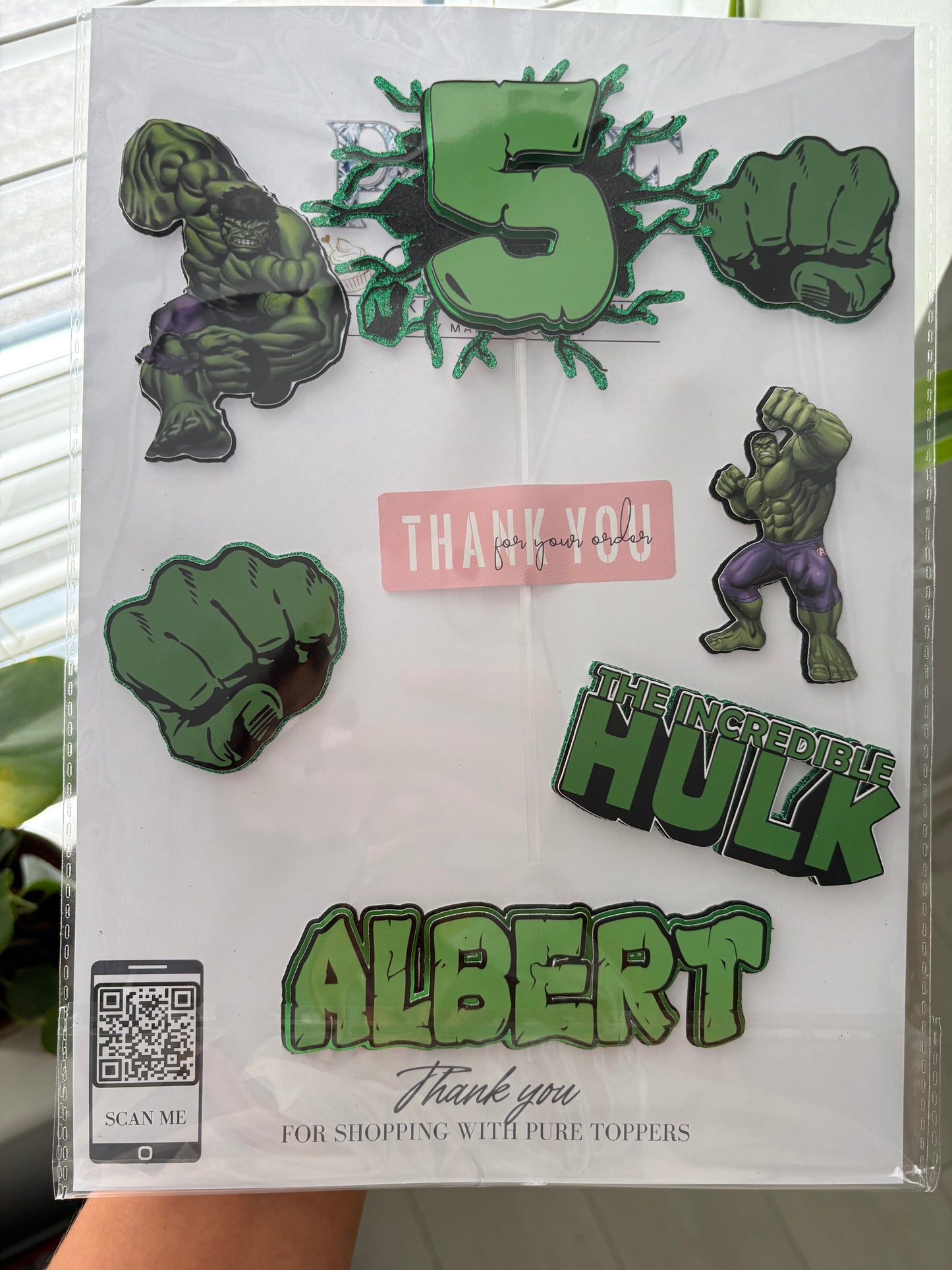 Incredible Hulk Cake Topper – Smash Birthday Decoration - Hulk Smash Cake Topper – Superhero Party Decoration