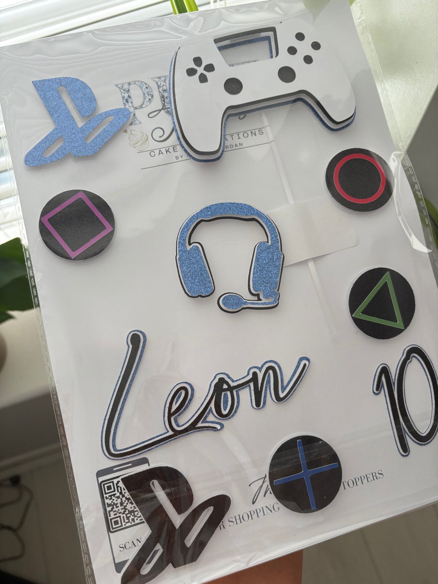 PlayStation Cake Topper – Personalised PS5 Controller Cake Decoration | Gaming Birthday Cake Topper | Custom Gamer Party Cake Decor
