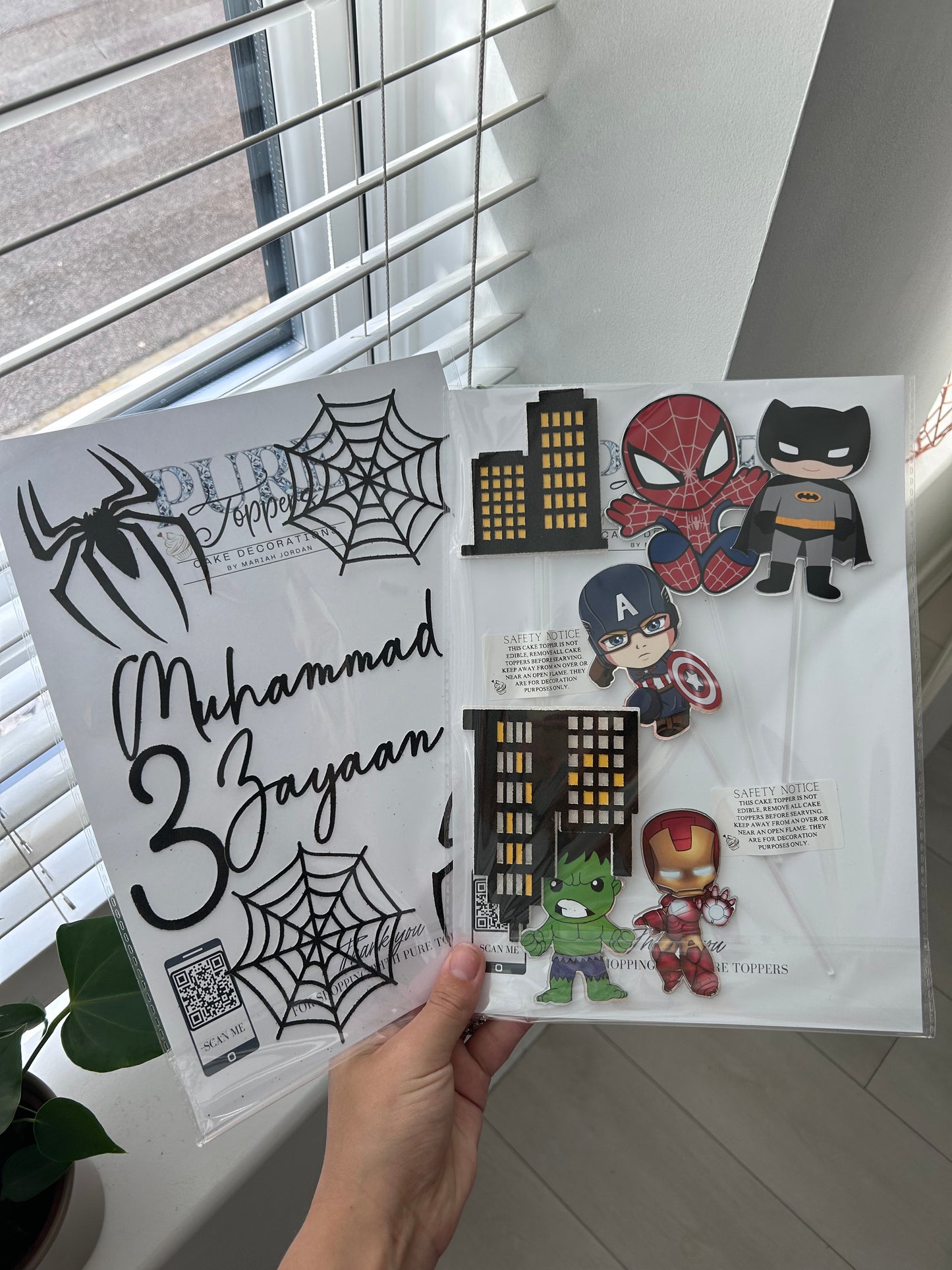 Baby Superheroes Cake Topper, Spiderman Cake Topper, Batman Cake Topper