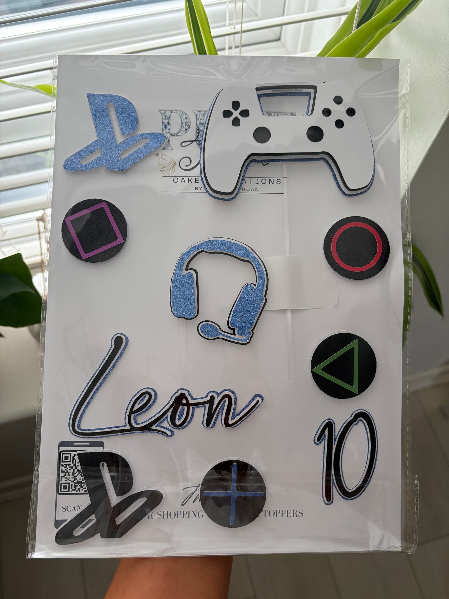 PlayStation Cake Topper – Personalised PS5 Controller Cake Decoration | Gaming Birthday Cake Topper | Custom Gamer Party Cake Decor