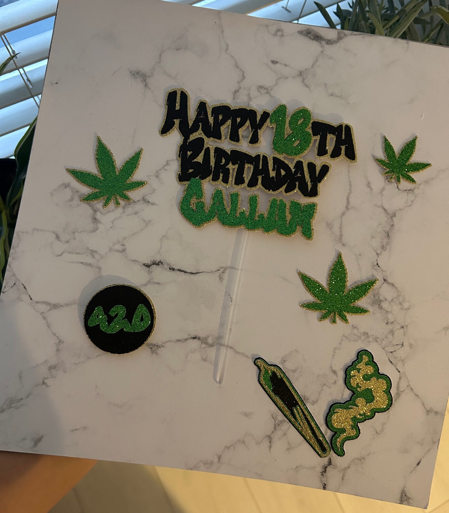 Weed, Leaf, 420 Cake Topper
