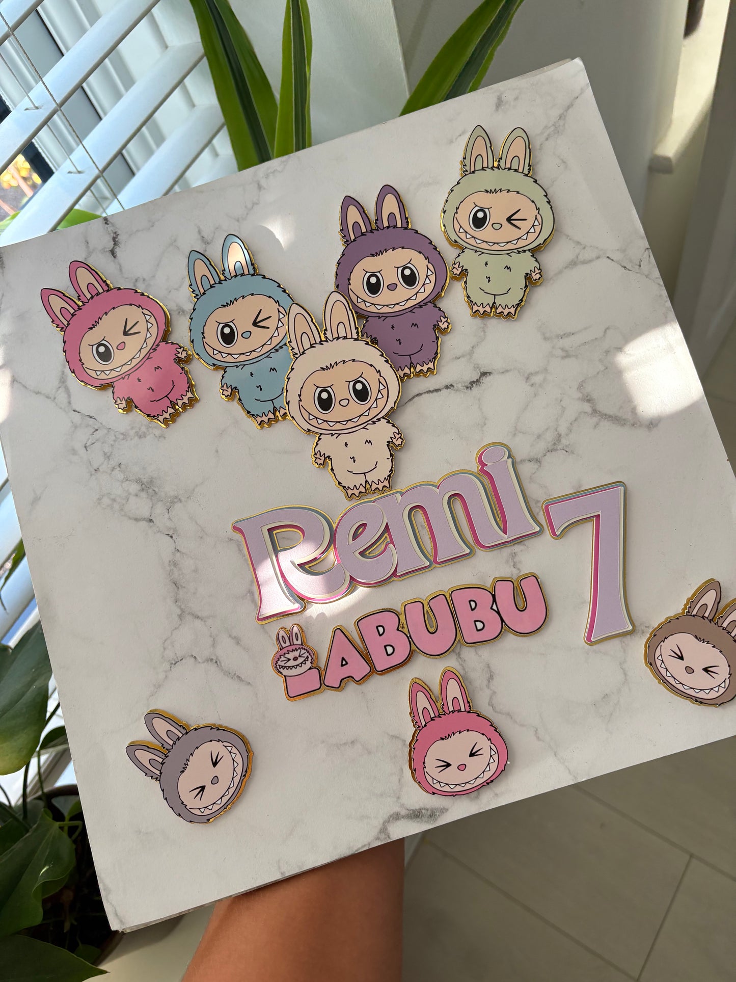 Labbubu Cake Topper – Labubu Figurine Charm for Cake Decorating - Labubu Cake Decorations