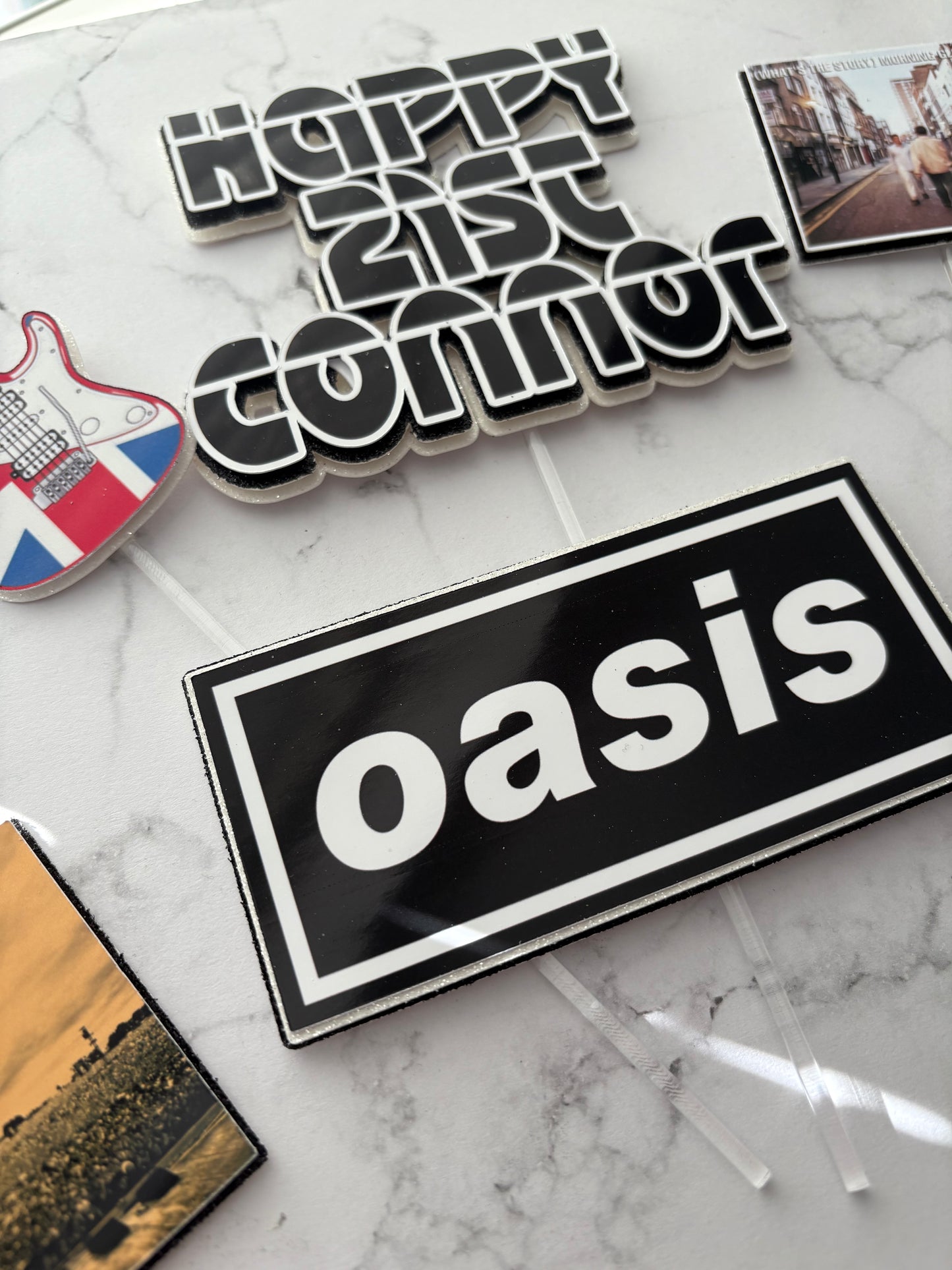 Personalised Oasis Cake Topper, Music Cake Topper, Oasis Cake Decorations, Oasis Party Decorations