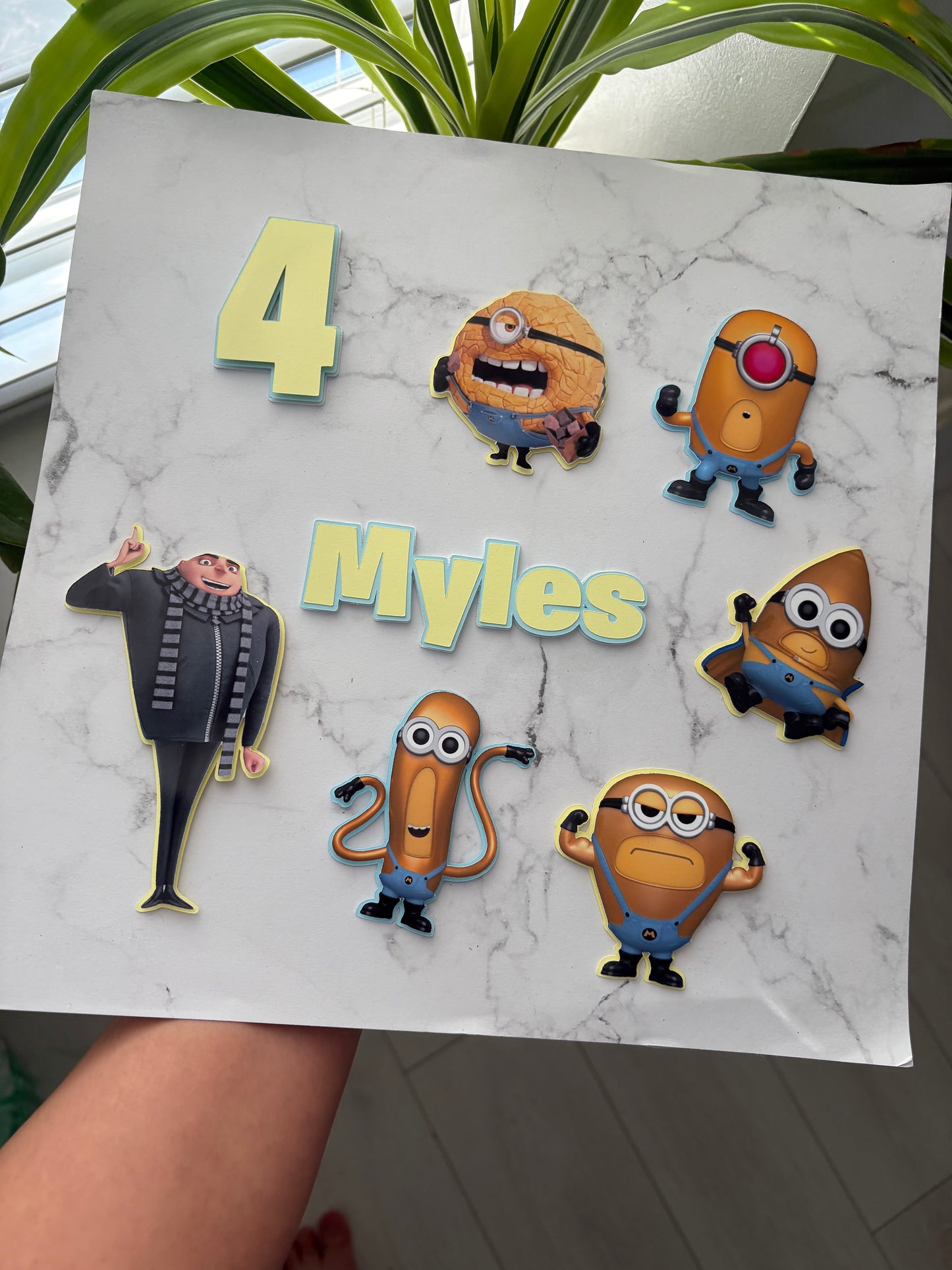 Personalised Despicable Me Cake Topper, Minion Cake Topper, Minion Cake Cake Charms