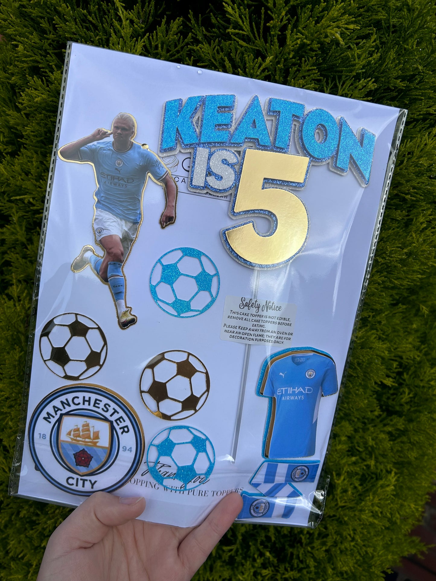 Football Cake Topper Manchester City