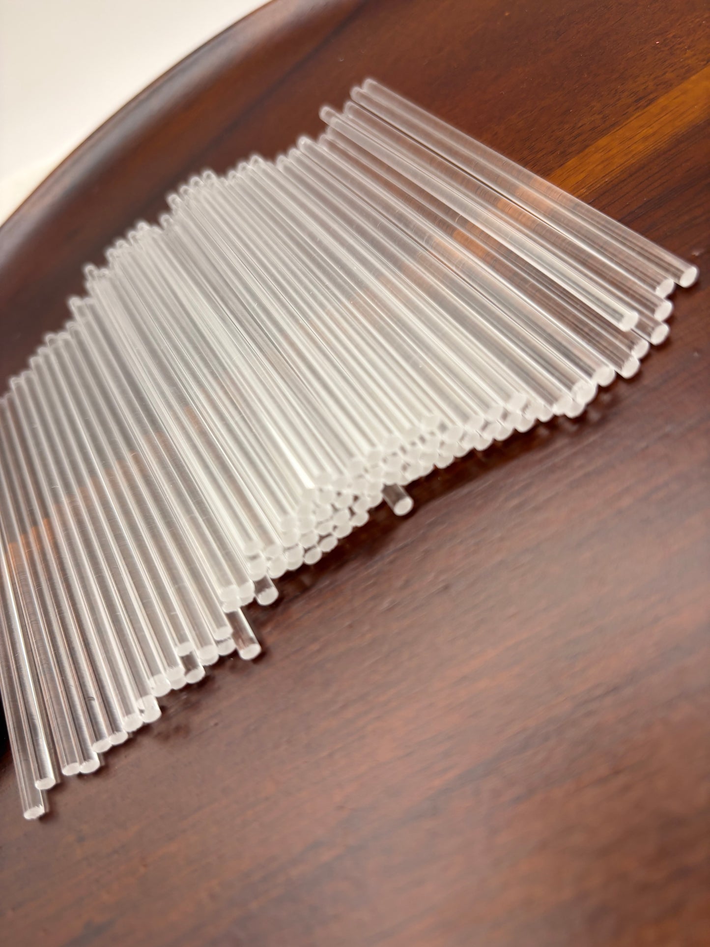 100 Clear Acrylic Lollipop Sticks 10cm | Reusable Cake Pop Sticks, Cocktail Stirrers & Craft Sticks