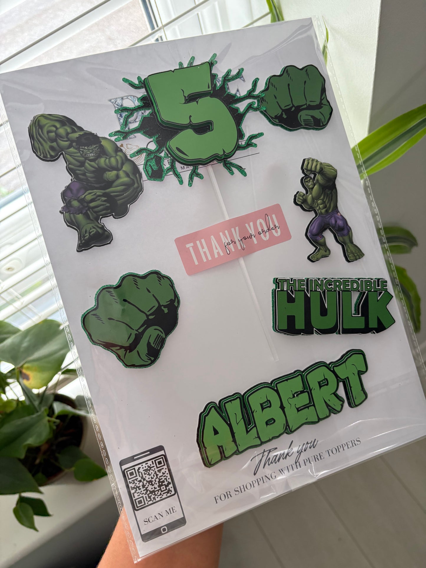 Incredible Hulk Cake Topper – Smash Birthday Decoration - Hulk Smash Cake Topper – Superhero Party Decoration