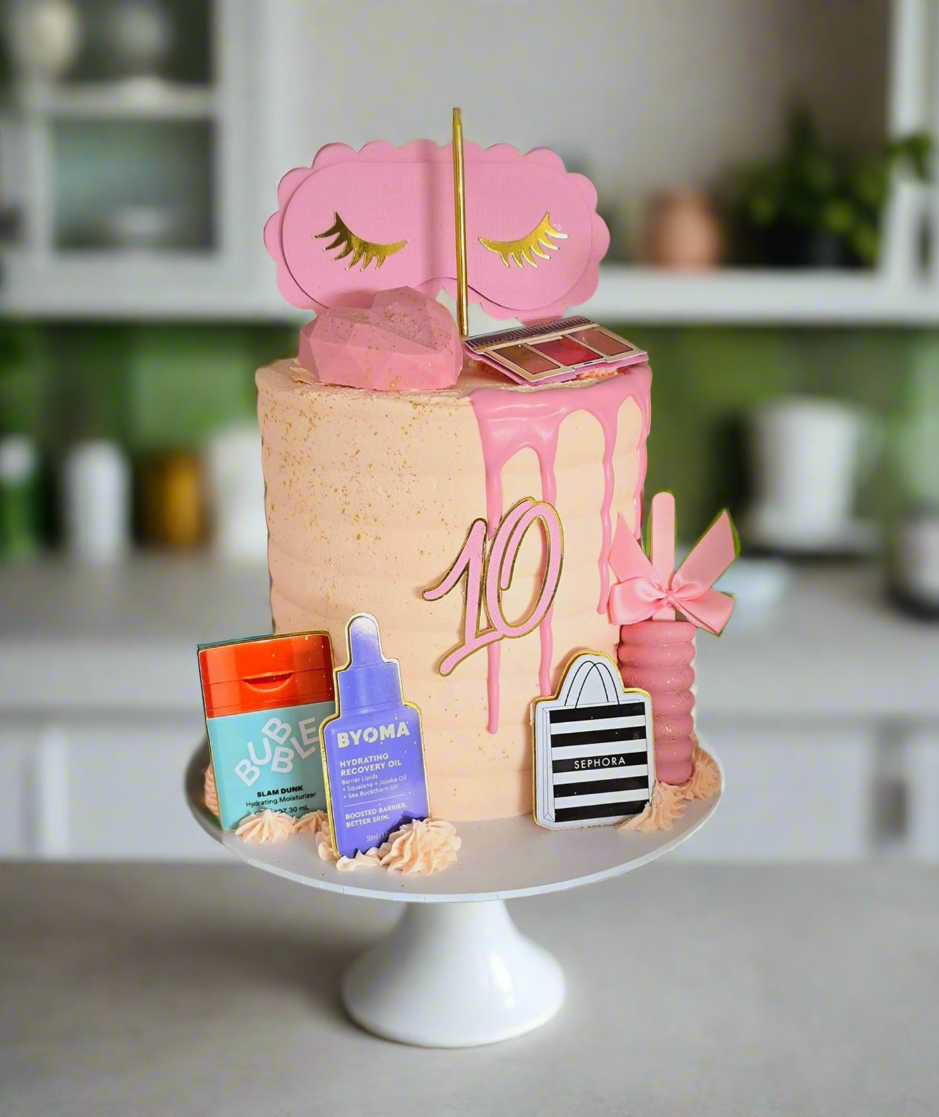 Pamper Cake Topper, Makeup Cake Topper