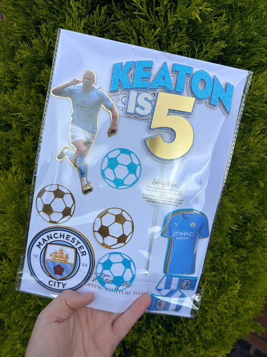 Football Cake Topper Manchester City