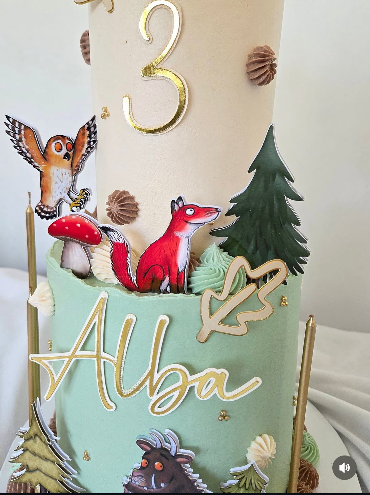 Gruffalo Cake Topper – Personalised Birthday Cake Decoration | Woodland Theme Cake Topper | Custom Name & Age Topper | Gruffalo Party Supplies | Kids Birthday Cake Topper