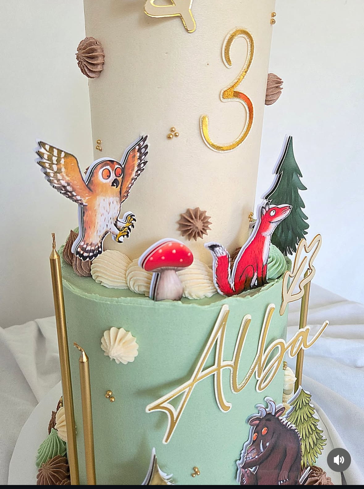 Gruffalo Cake Topper – Personalised Birthday Cake Decoration | Woodland Theme Cake Topper | Custom Name & Age Topper | Gruffalo Party Supplies | Kids Birthday Cake Topper