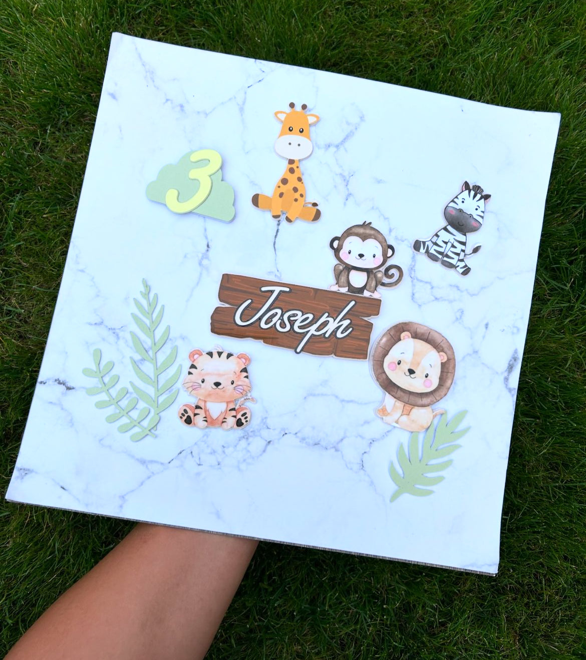 Safari Jungle First Birthday Cake Topper