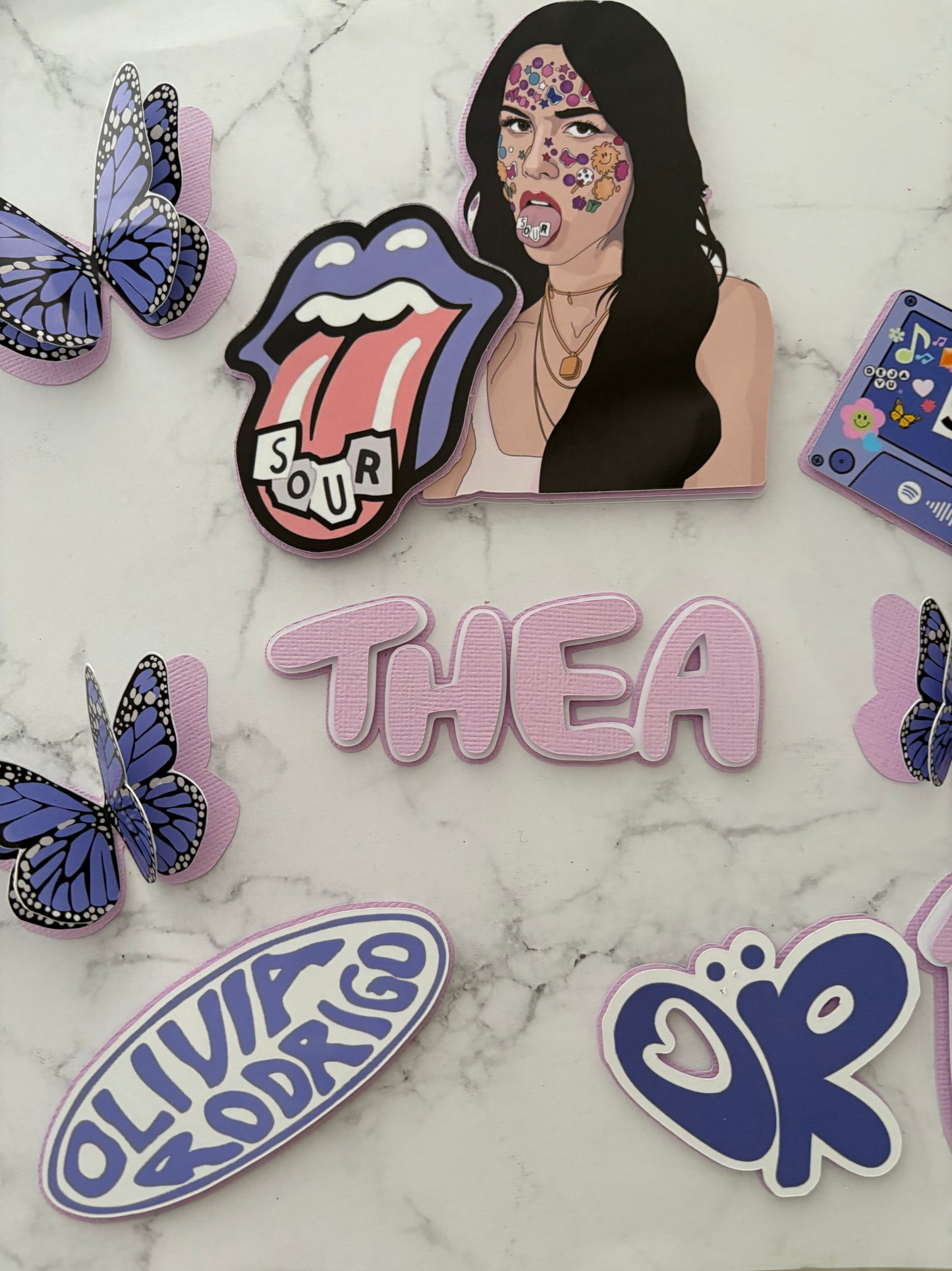 Personalised Olivia Rodrigo Cake Topper & Birthday Decorations | Custom Cake Toppers for Fans