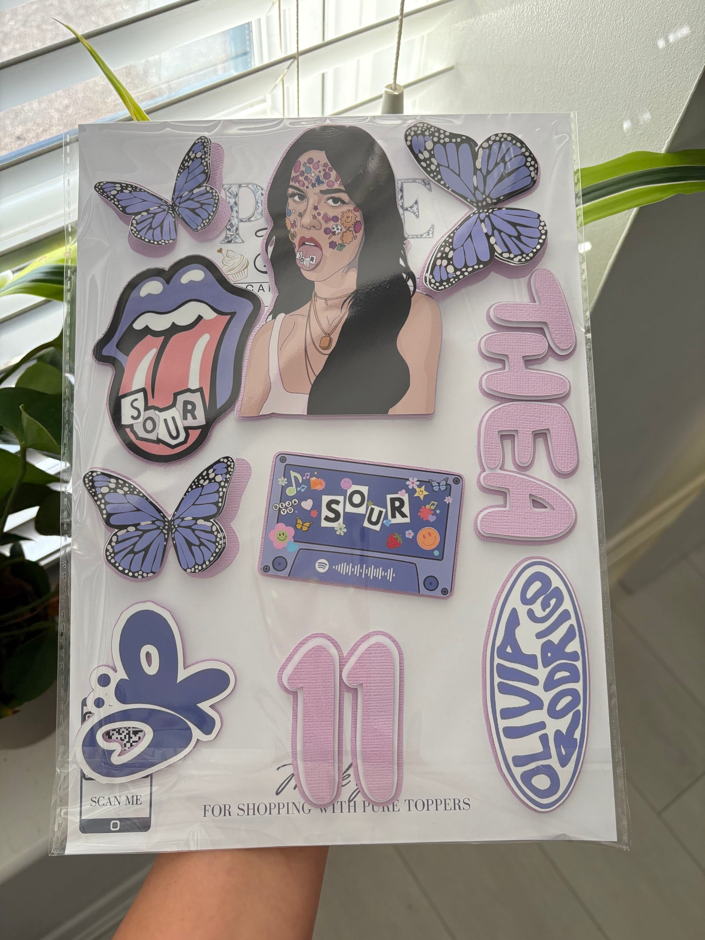 Olivia Rodrigo Cake Topper, Personalised Olivia Rodrigo Cake Decorations, Cake Toppers