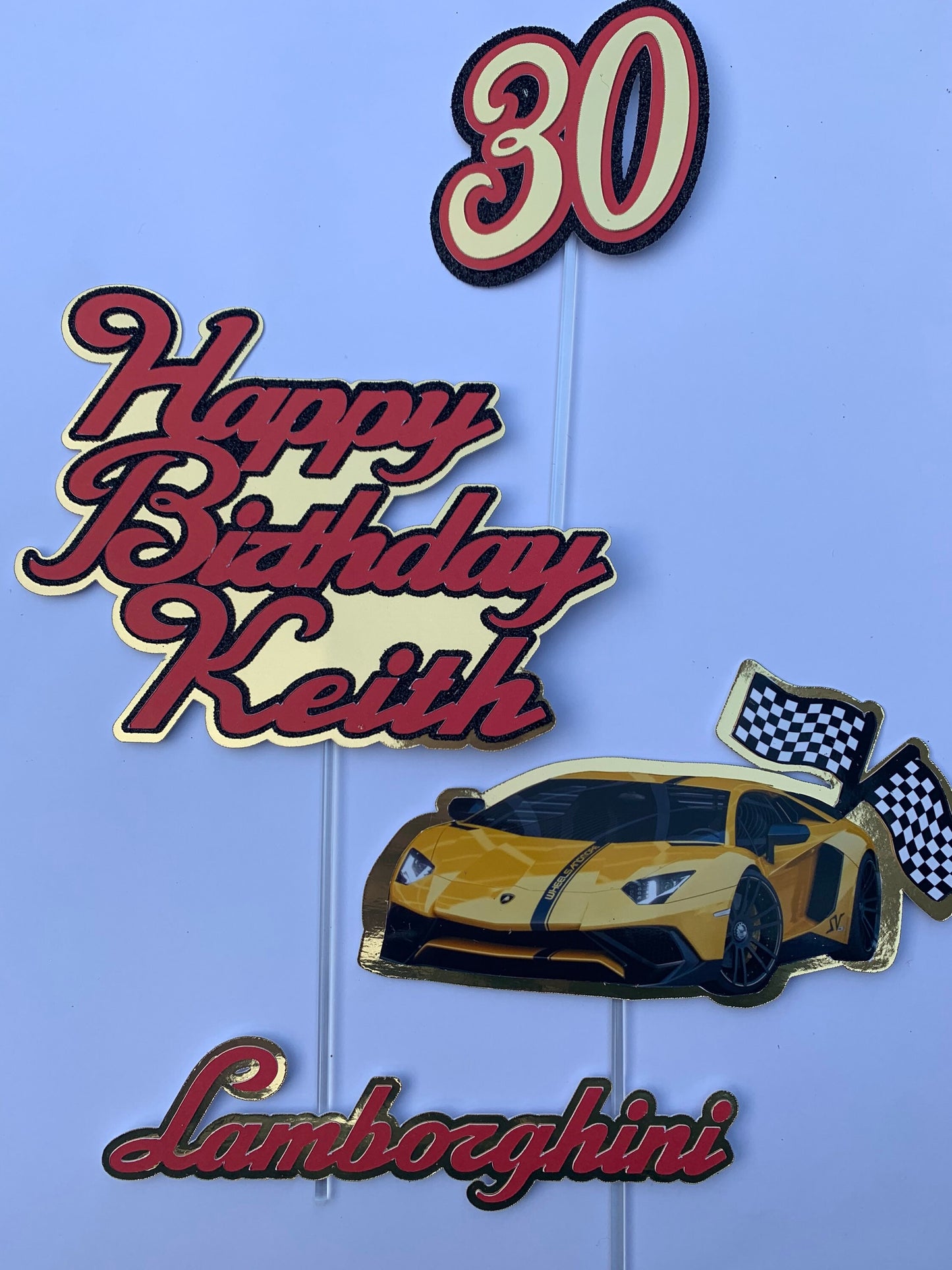 Lamborghini Cake Topper, Car Cake Topper