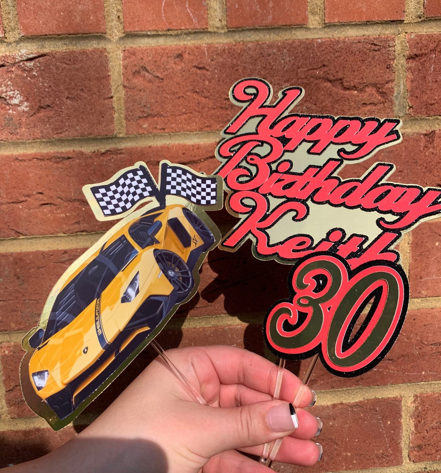 Lamborghini Cake Topper, Car Cake Topper