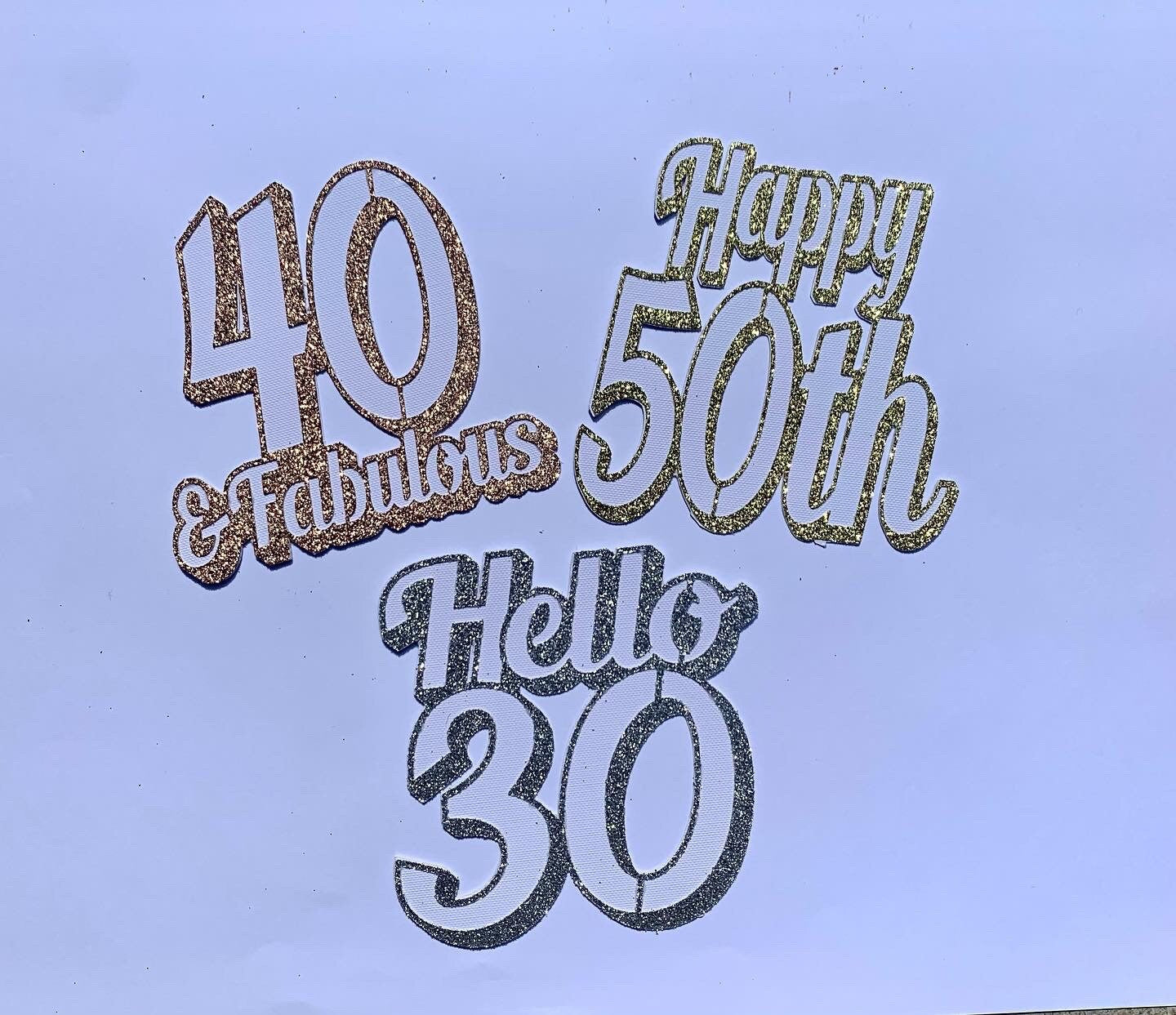 Hello 30th Cake Topper