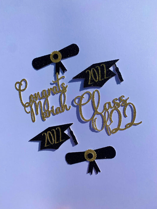 Graduation Class of 2025 Cupcake Toppers, Graduation Cake Decorations, Graduation Cake Charms, Cupcake Toppers