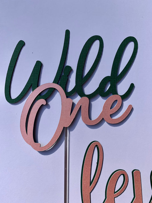 Wild One Cake Topper And Name Charm