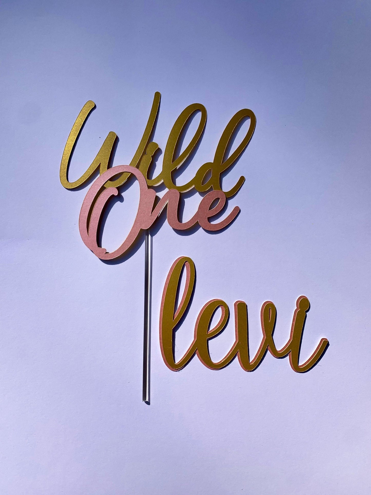 Wild One Cake Topper And Name Charm