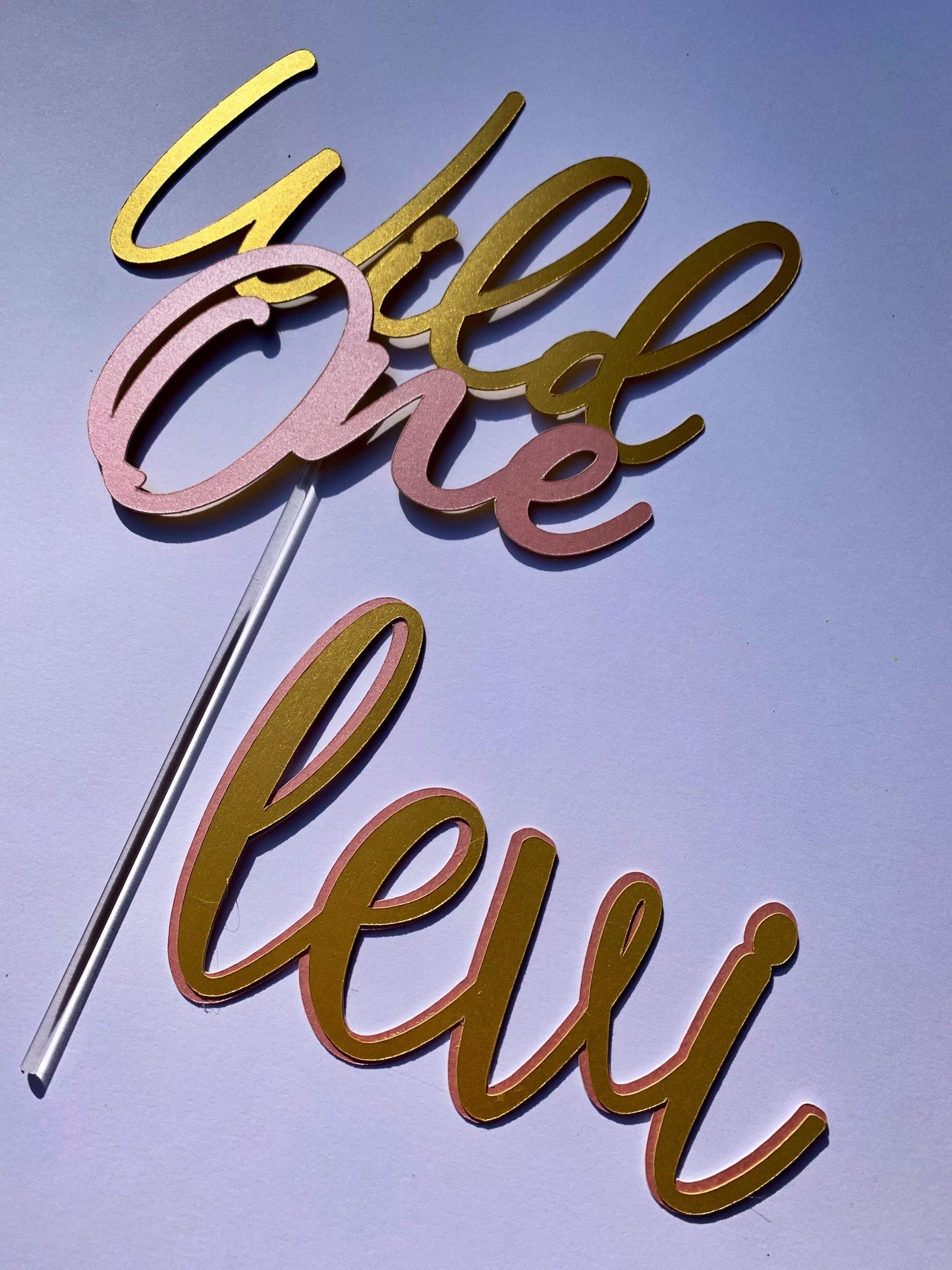 Wild One Cake Topper And Name Charm