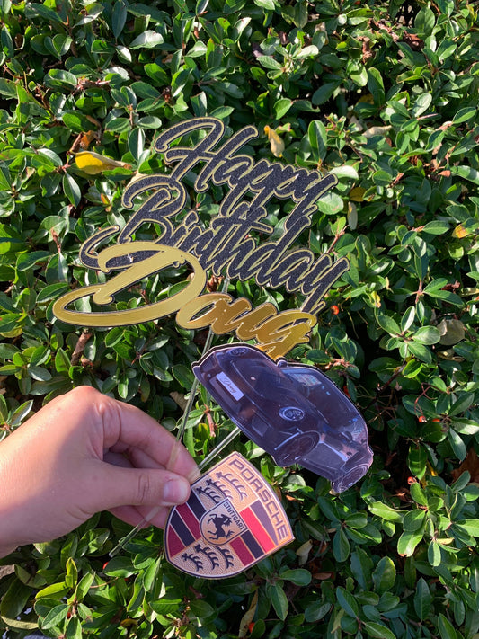 Sports Car Inspired Cake Topper
