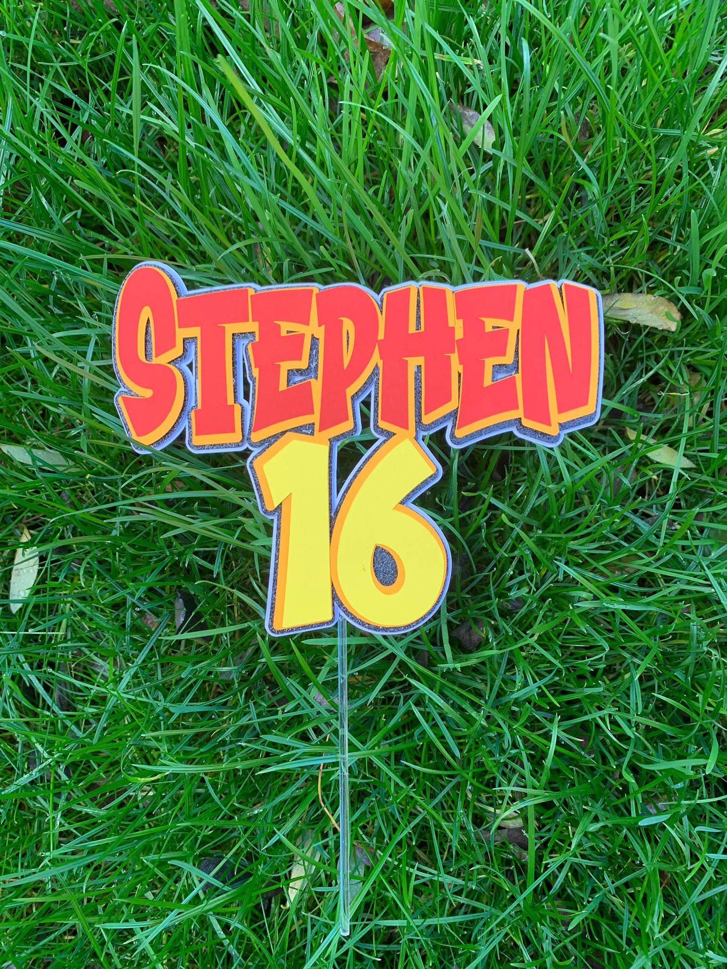 Graffiti Cake Topper, Racing Cake Topper