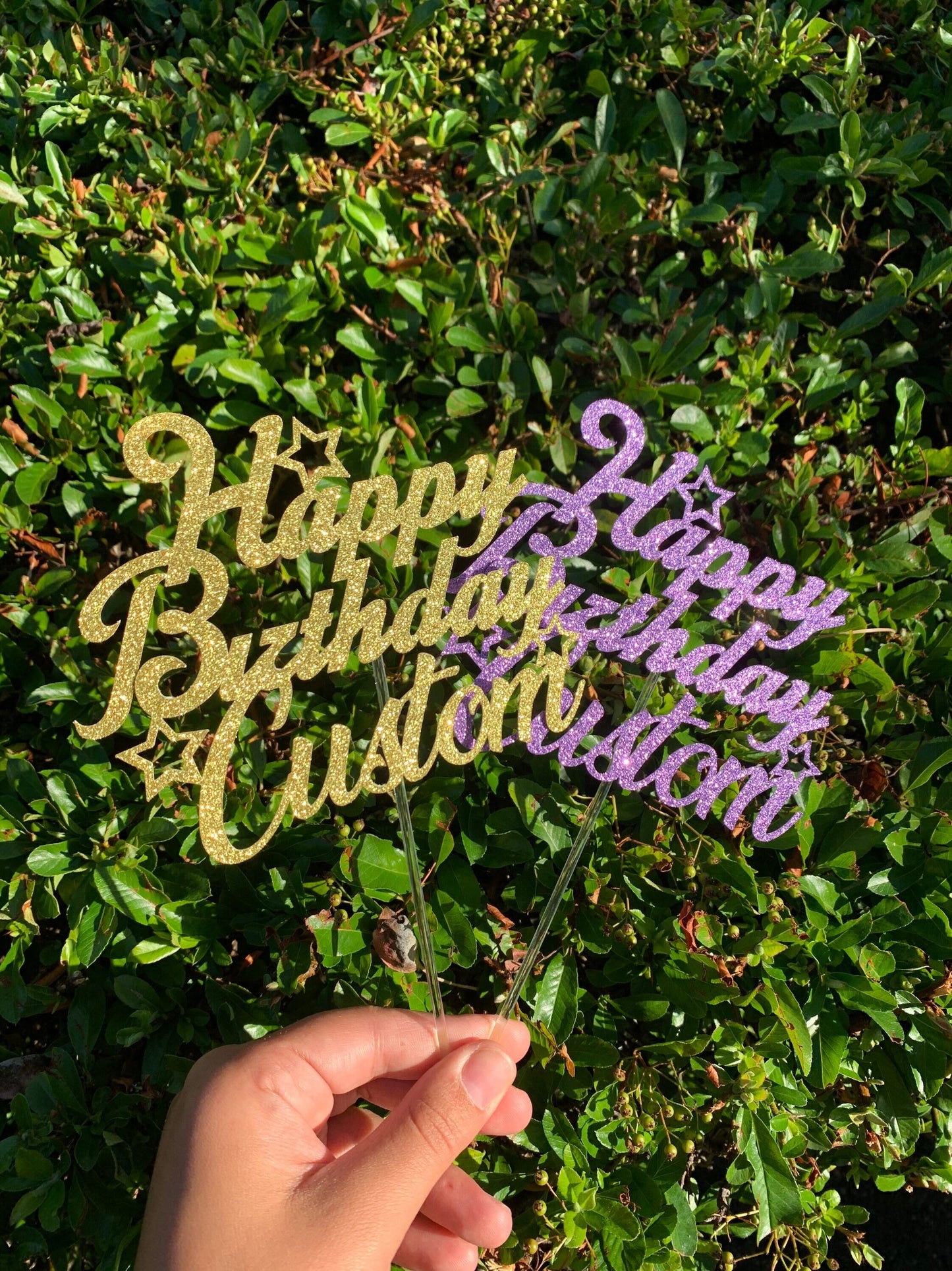 Personalised Happy Birthday Cake Topper