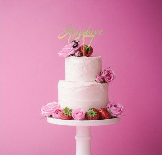 Name And Age Cake Topper