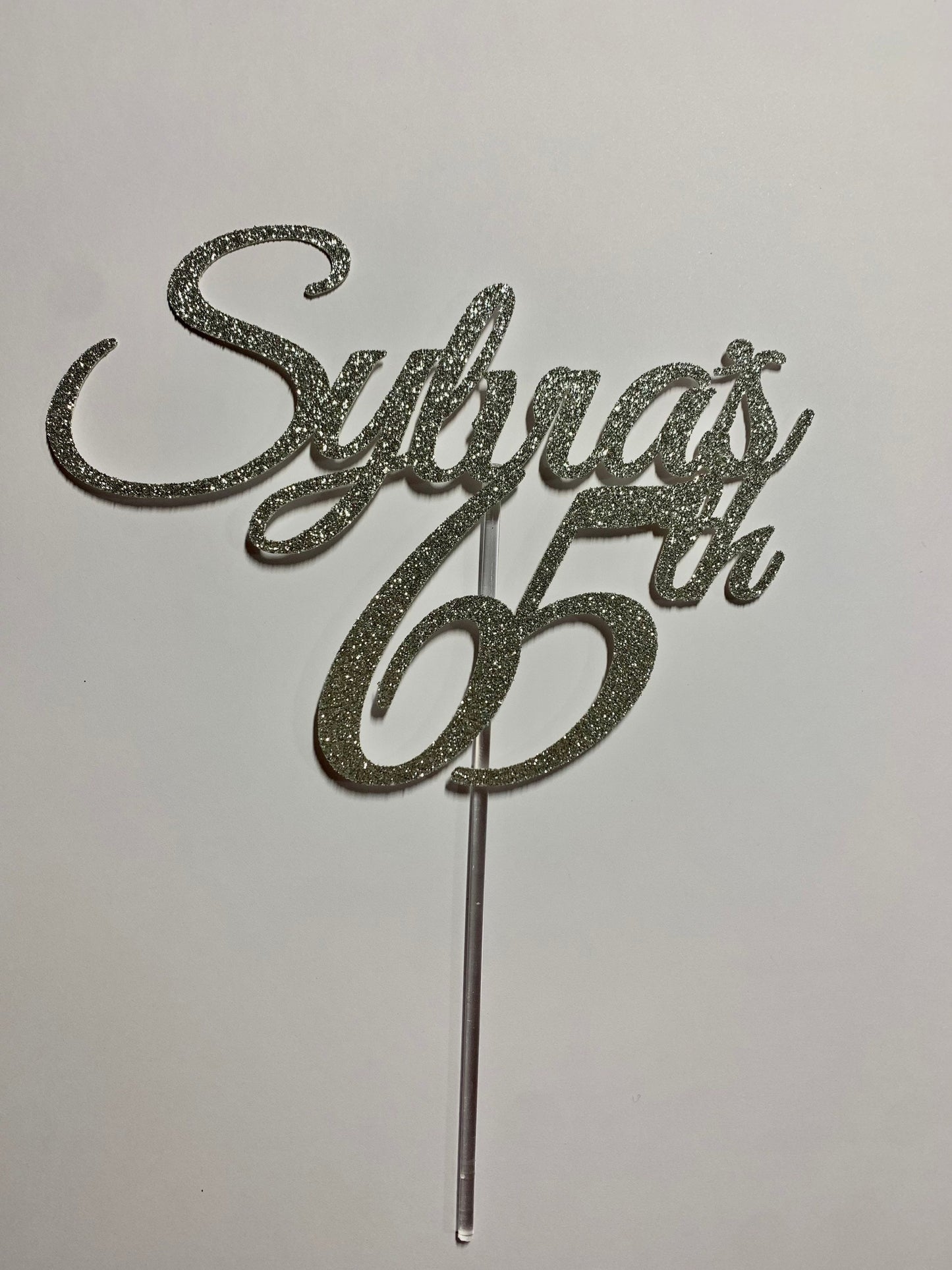 Name And Age Cake Topper