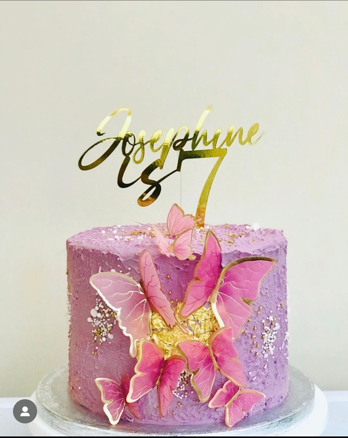 Name And Age Cake Topper