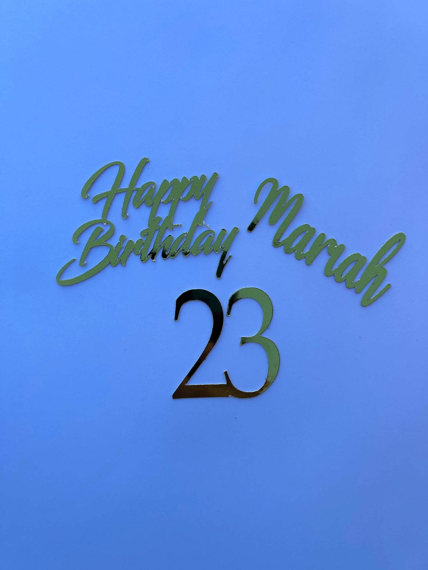 Happy Birthday, Name And Age Cupcake Toppers