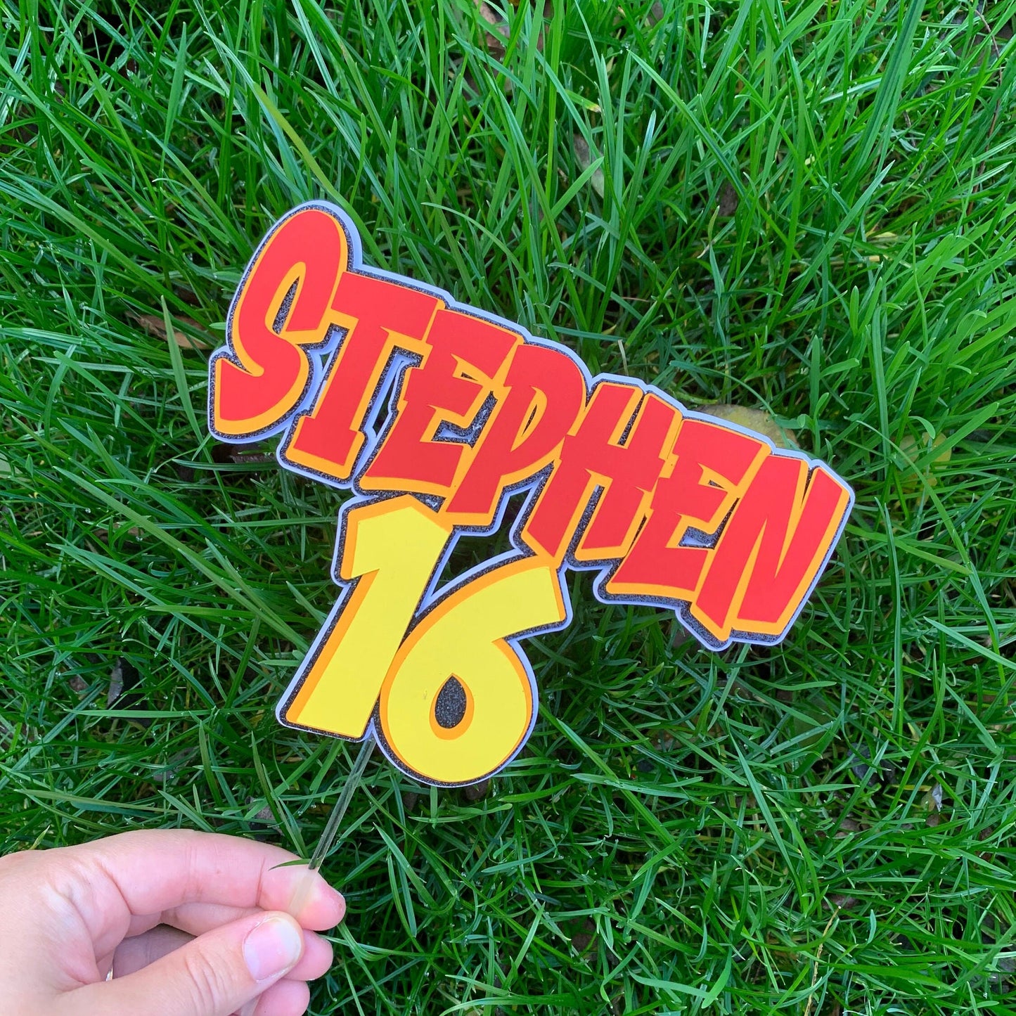 Graffiti Cake Topper, Racing Cake Topper