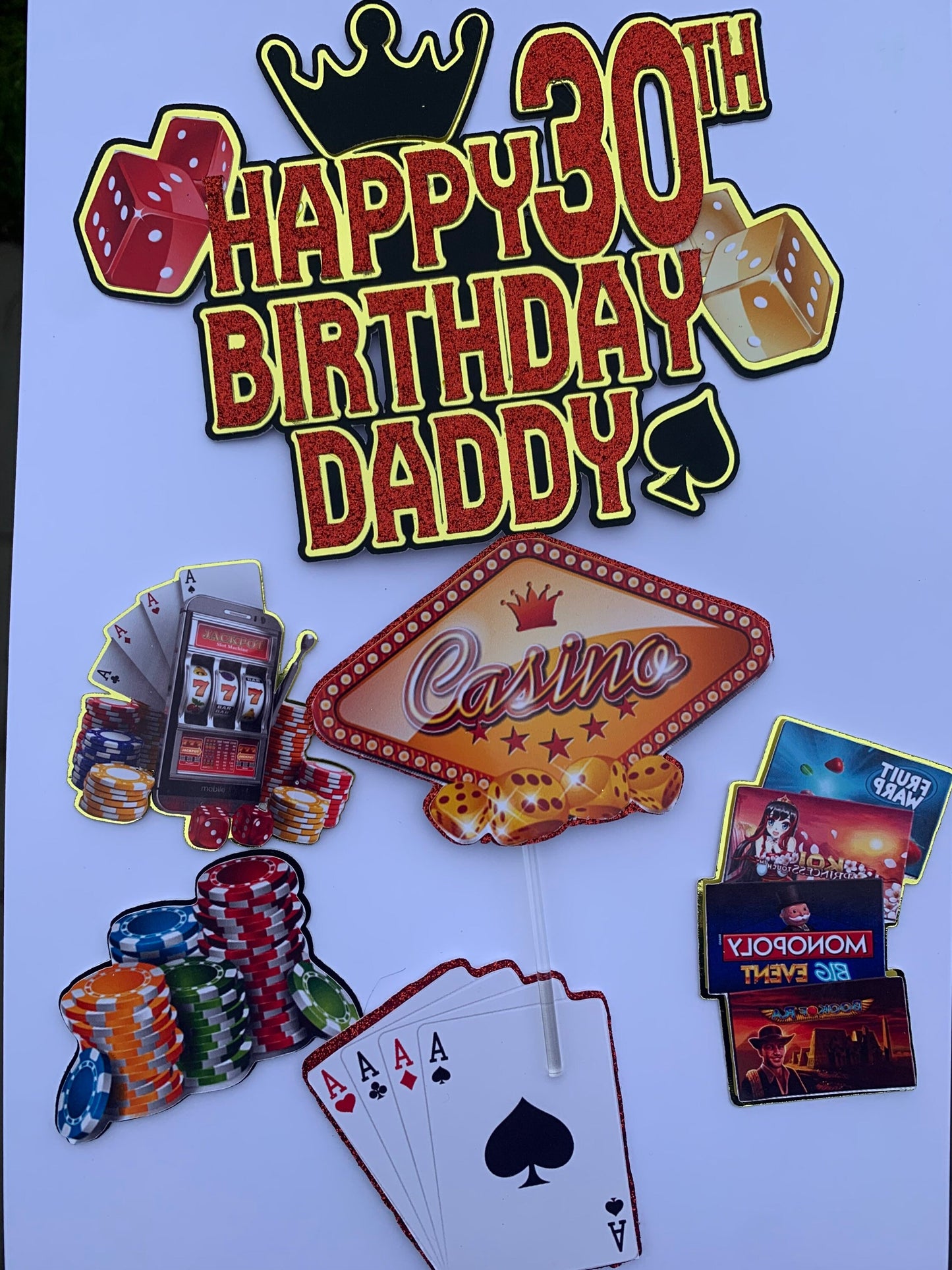 Las Vegas Casino Cake Topper