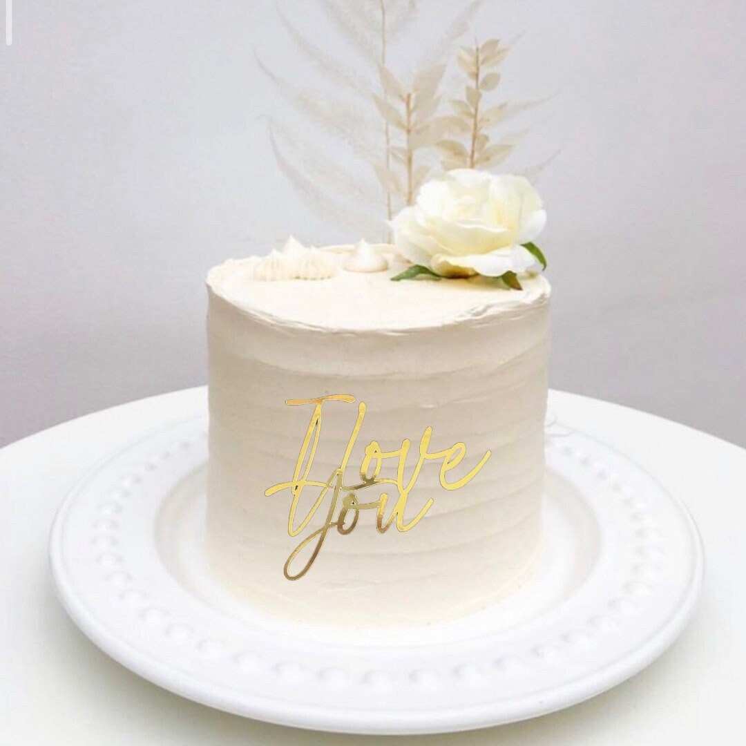 I Love You Cake Topper Anniversary Cake Topper