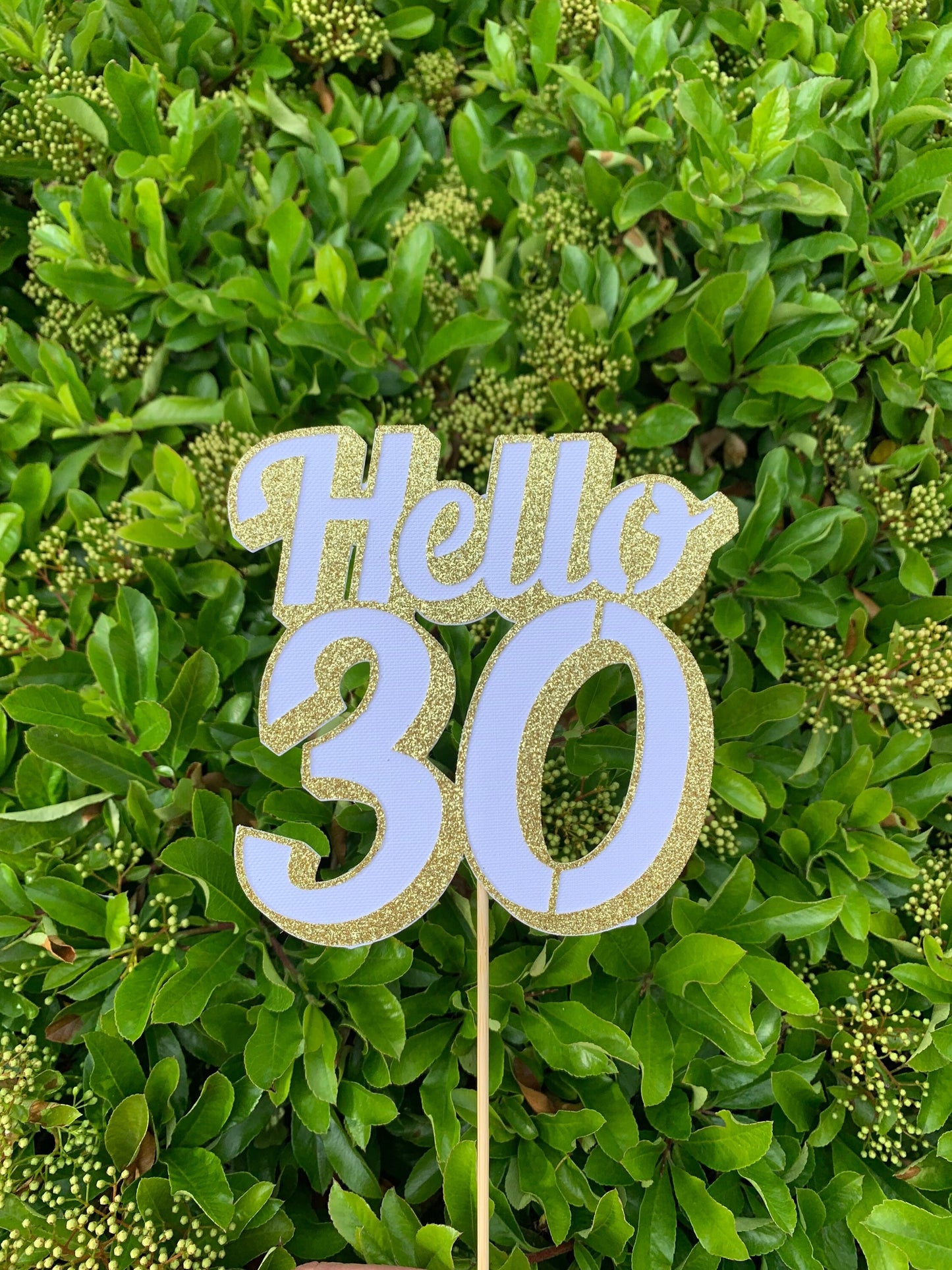 Hello 30th Cake Topper