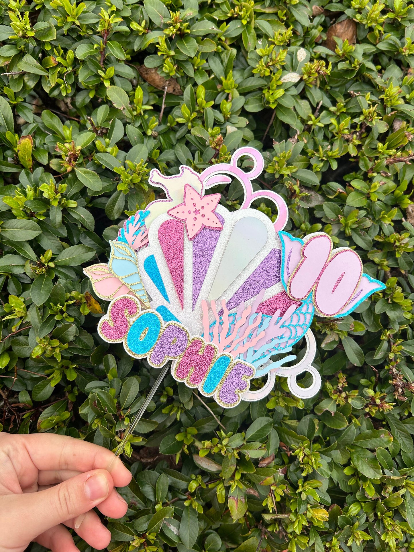 Mermaid Under The Sea Cake, Seashell Cake Topper