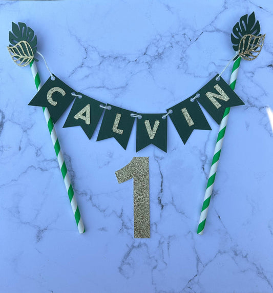 Bunting Cake Topper, Jungle Cake Topper