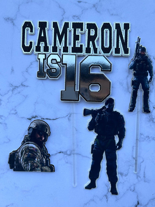 Army Gaming Cake Topper