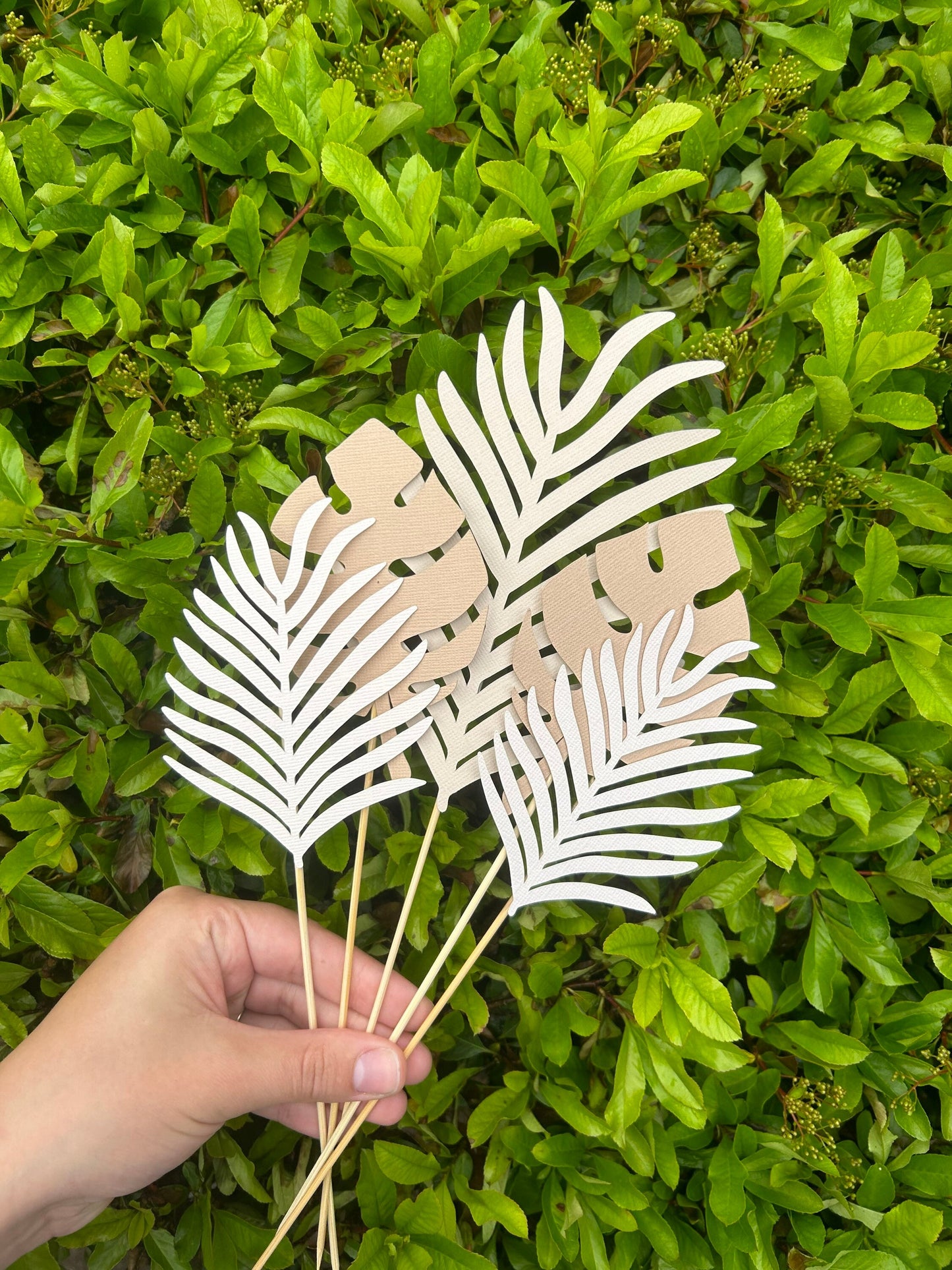 Cake Topper Palm Leaves, Cake Leaves, Jungle Cake Topper (Nudes)