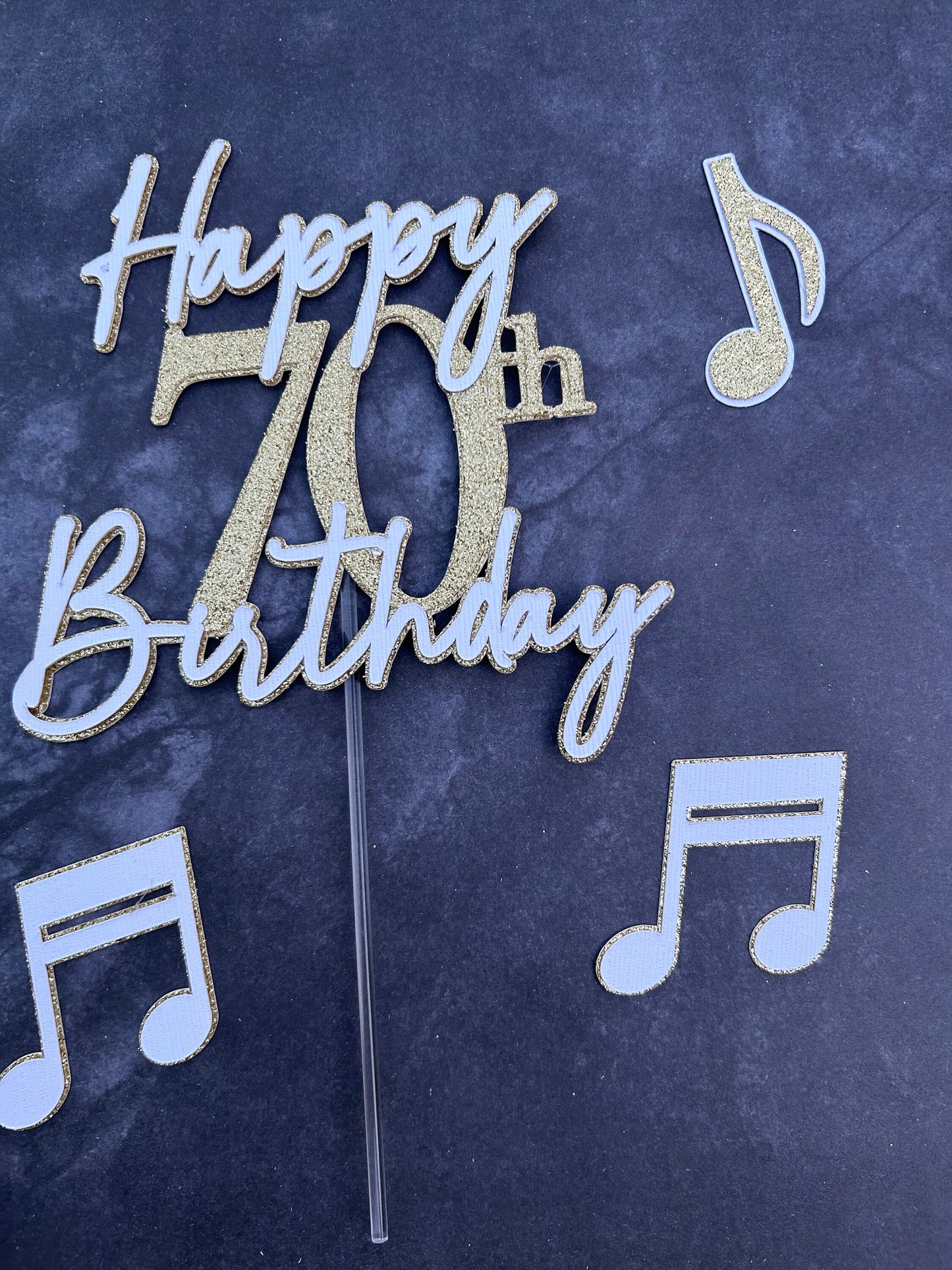 Music Notes Cake Topper