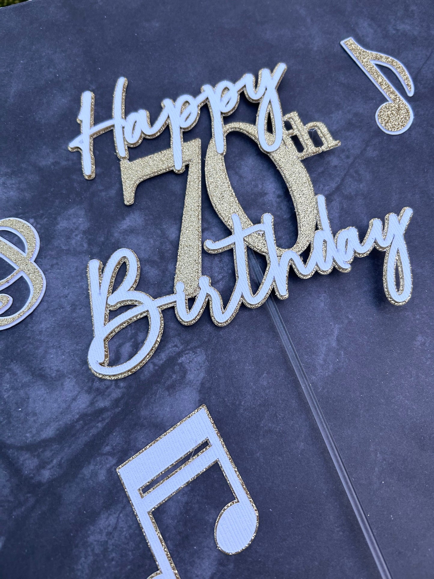 Music Notes Cake Topper