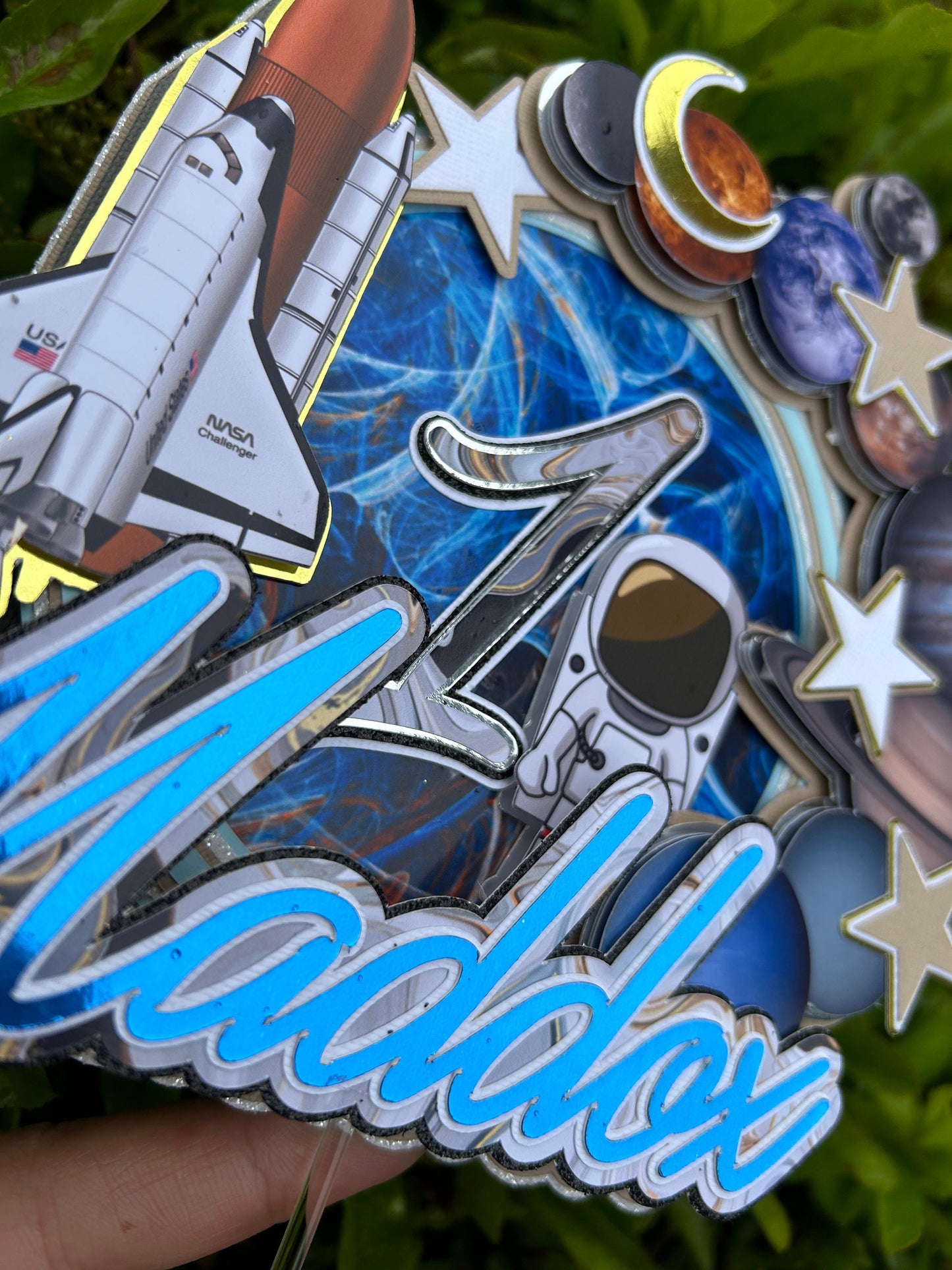 Space Cake Topper, Astronaut Cake Topper