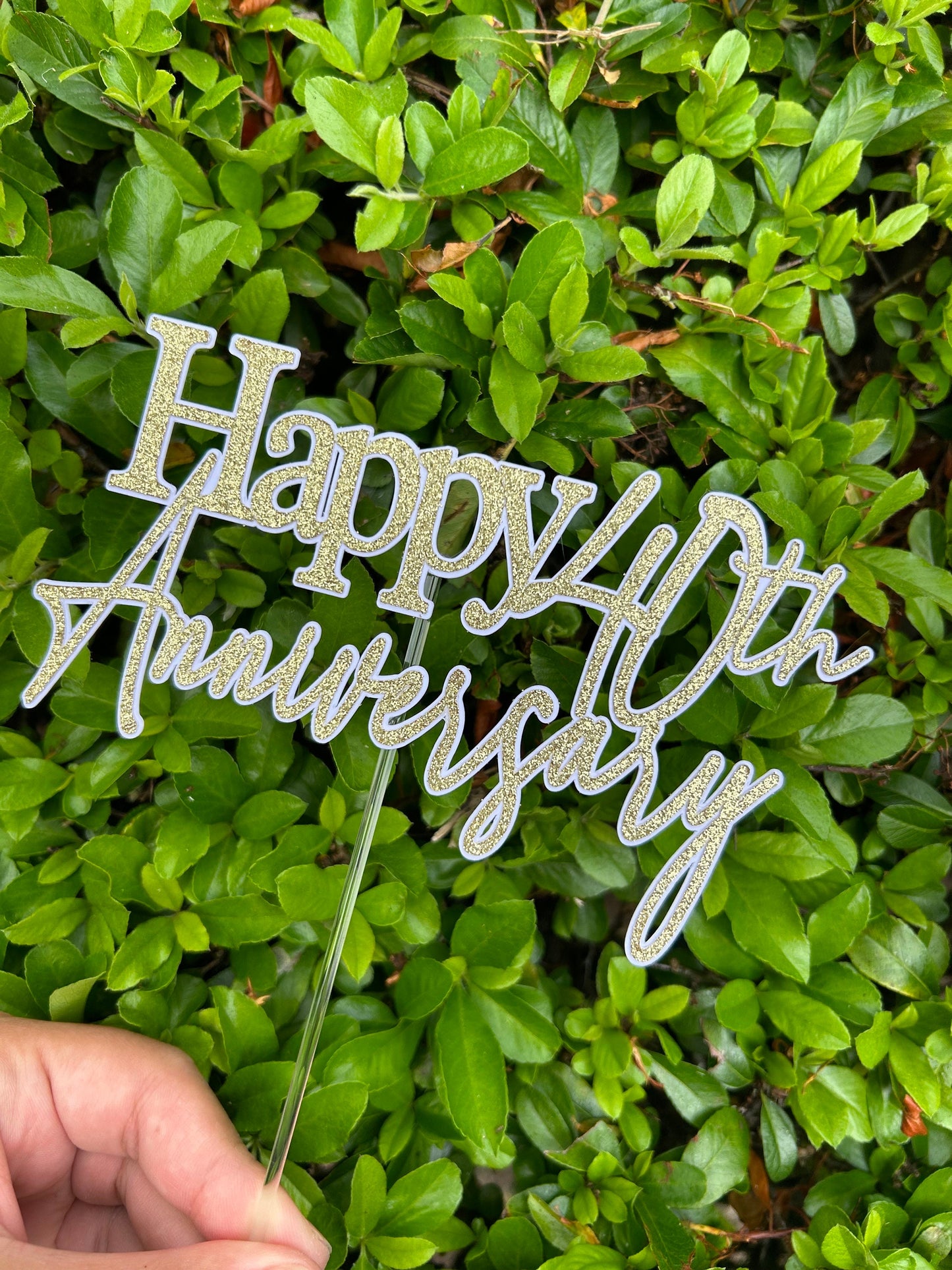 Personalised Anniversary Cake Topper